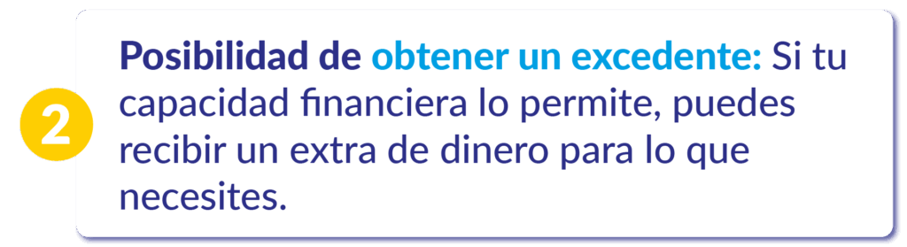 posibilidad de obtener excedentes